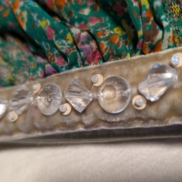 Anthropologie Lauren Moffatt Boho Midi Green Spring Summer Floral Skirt Size 4 - Picture 3 of 14